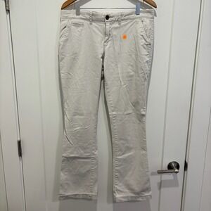 Abercrombie & Fitch Y2K Perfect Stretch Khaki Chino Pants 10R Beige Boot Cut